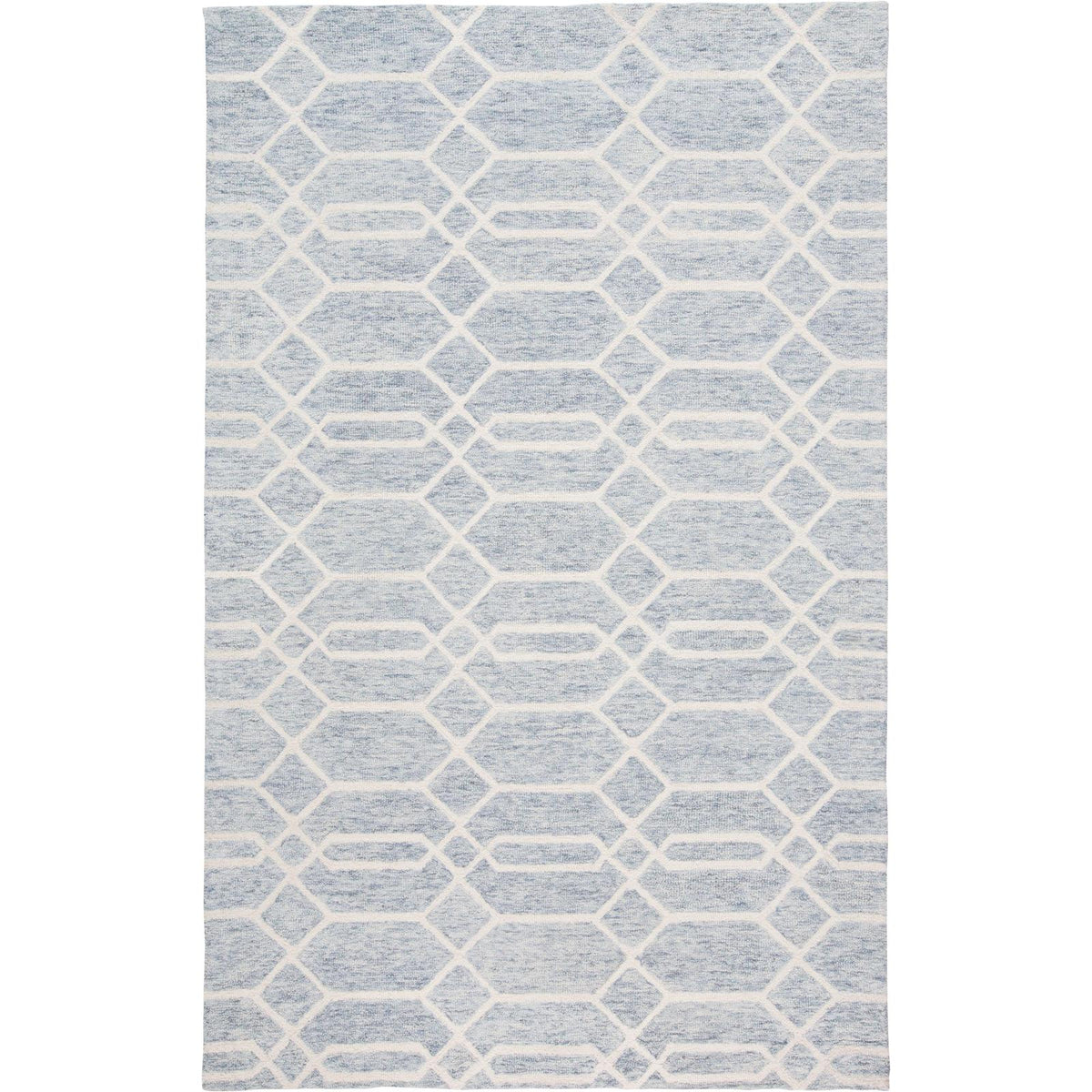Feizy Belfort 8777F Transitional Trellis & Lattice Rug in Blue/Ivory
