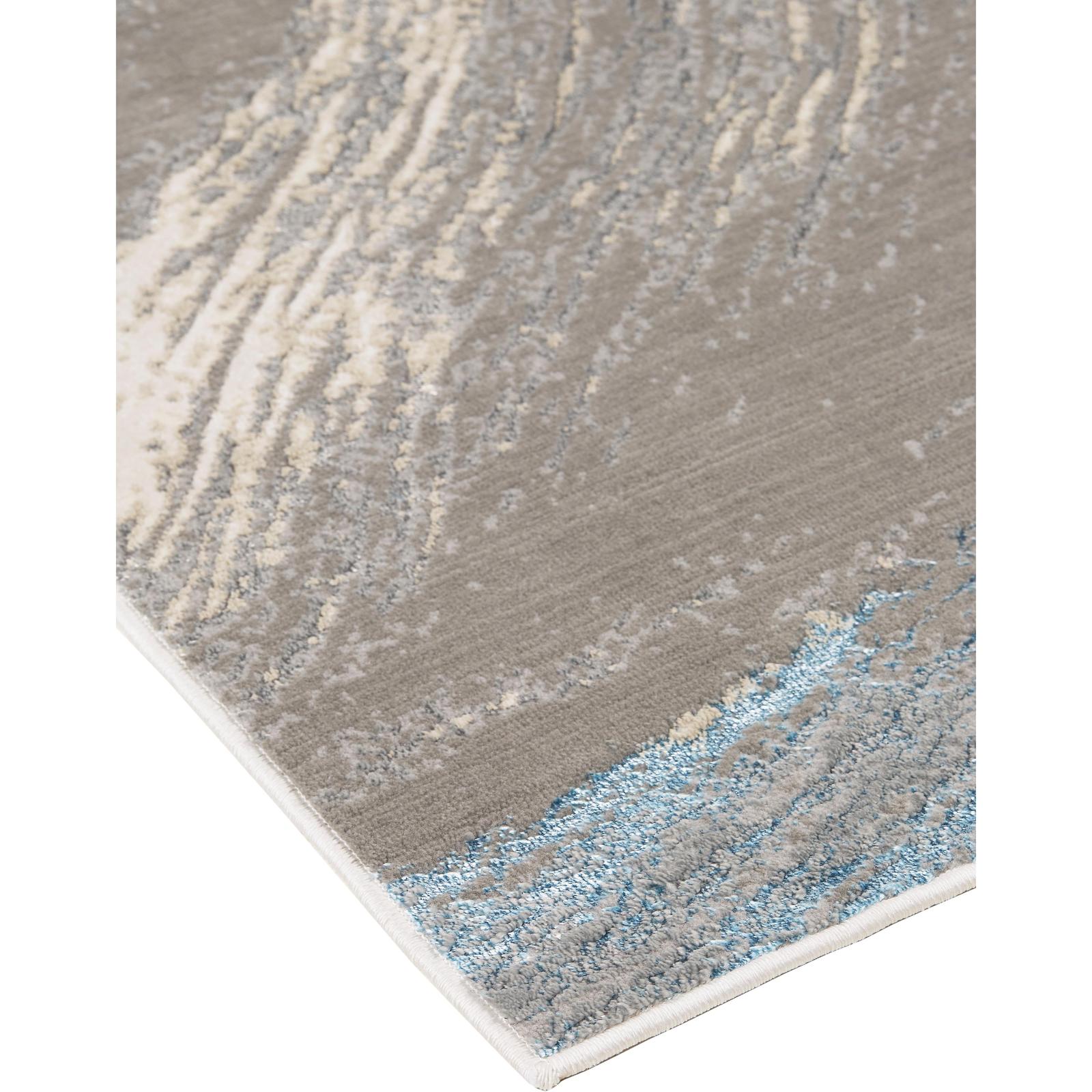 Feizy Azure 3524F Modern Abstract Rug in Gray/Ivory/Blue
