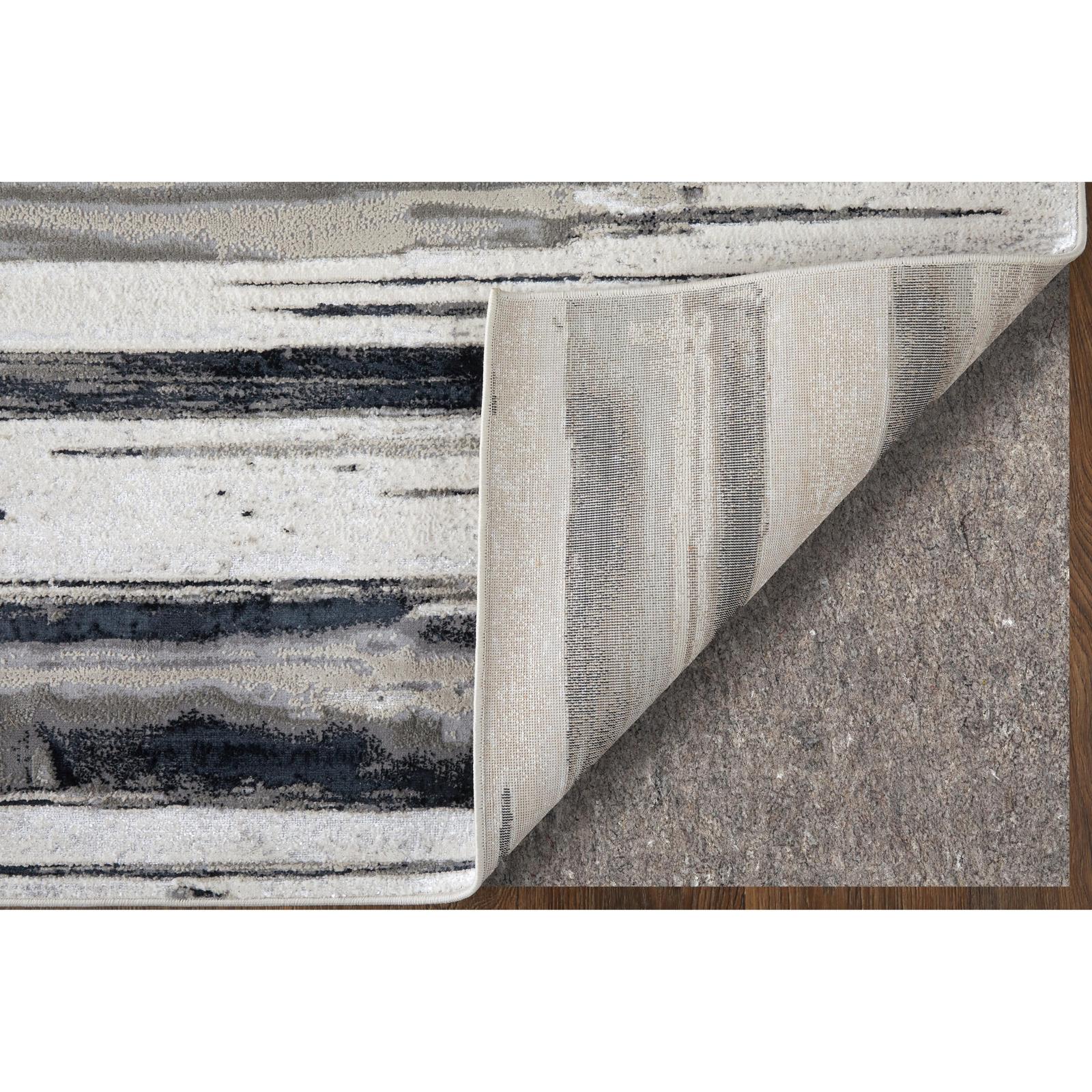 Feizy Micah 3049F Modern Abstract Rug in Silver/Gray/Black