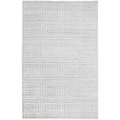 Feizy Redford 8670F Transitional Solid in White/Silver