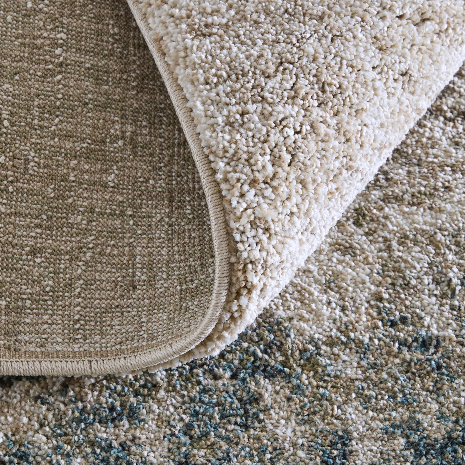 Feizy Richmond 39R5F Modern Abstract Rug in Ivory/Blue/Green