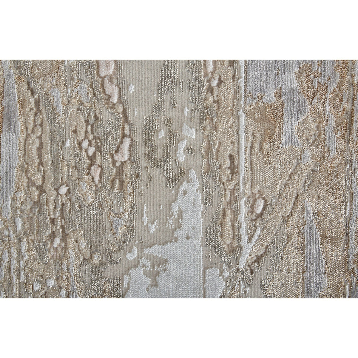 Feizy Laina 39G5F Transitional Abstract in Tan/Ivory