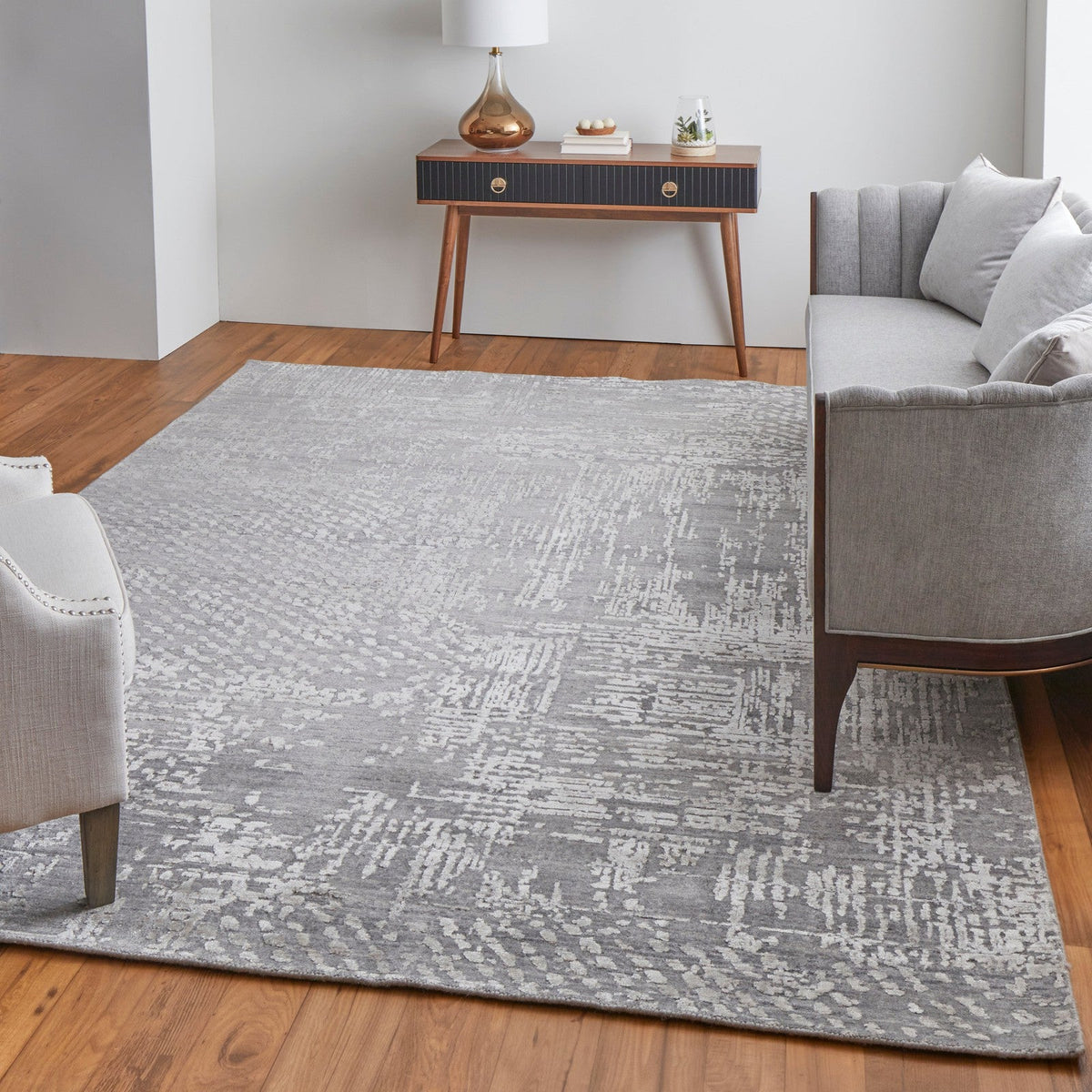 Feizy Eastfield 69A9F Modern Abstract in Gray
