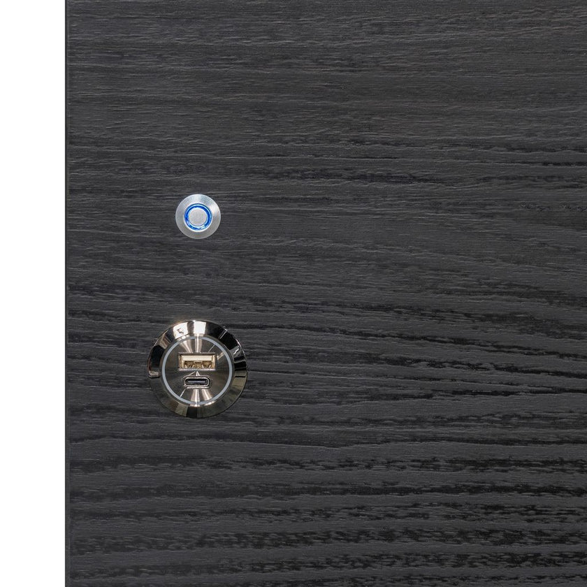 Michael Amini Kayner Bed with LED Lights - Charcoal