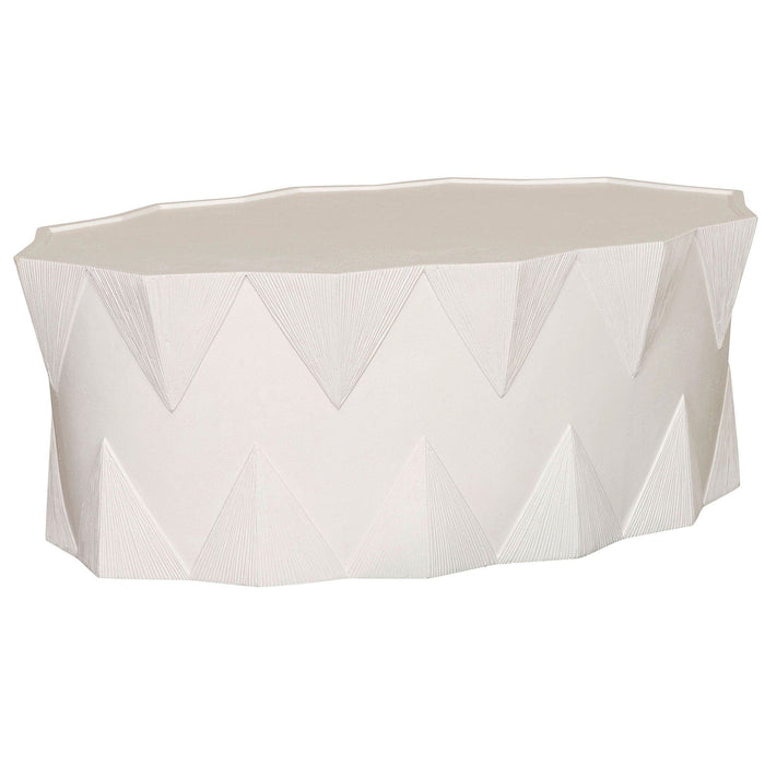 Vanguard Soleil Oval Cocktail Table Stone White