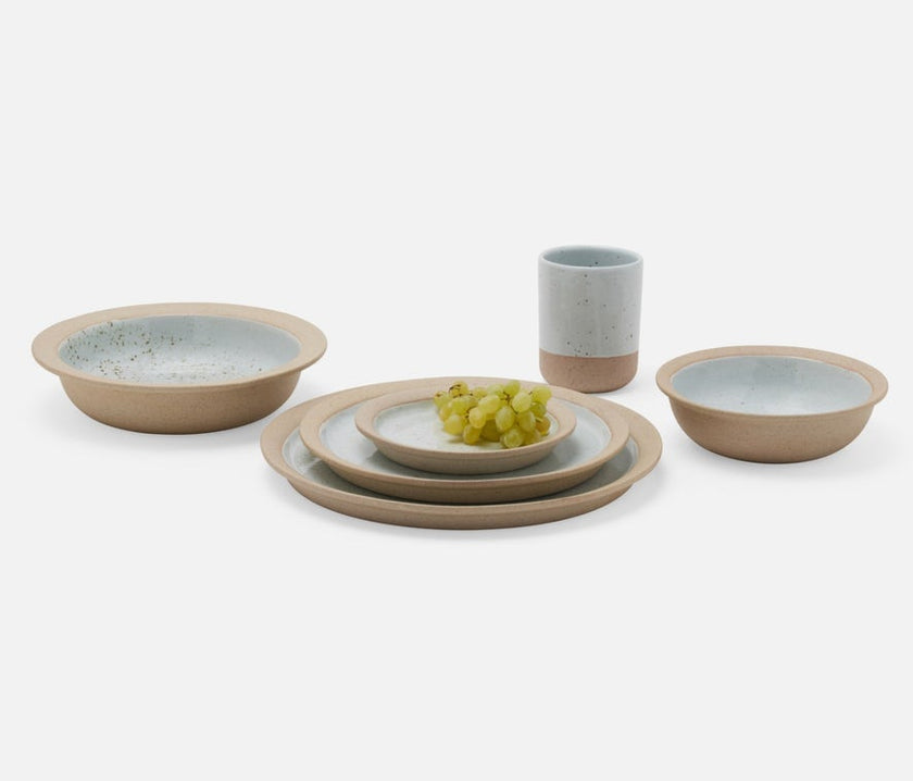 Rivka White Salt Glaze Salad/Dessert Plate - Set of 4