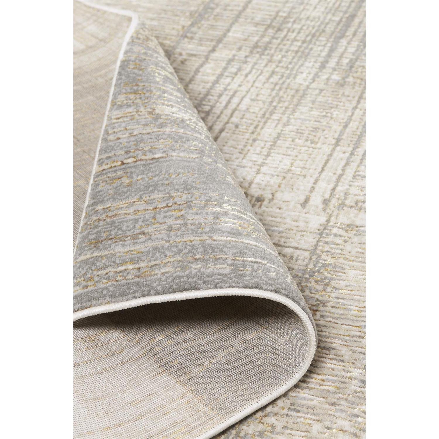 Feizy Aura 3736F Modern Abstract Rug in Gray/Ivory