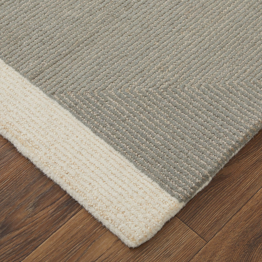 Feizy Maguire 8904F Transitional Abstract Rug in Taupe/Black