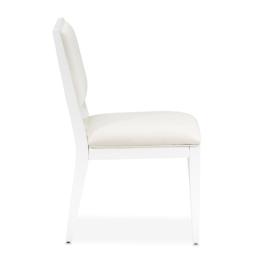 Michael Amini Palm Gate Side Chair - Cloud White - Set of 2