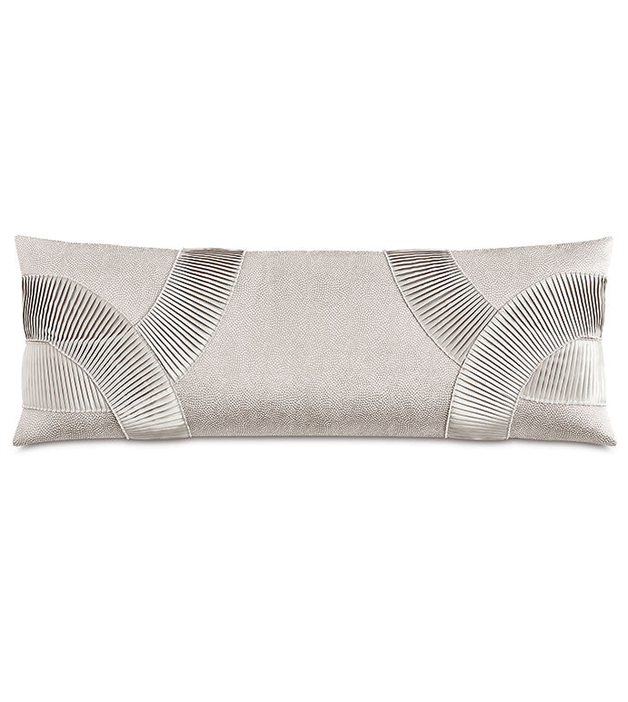 Eastern Accents Romilly Pleated Applique Long Decorative Pillow