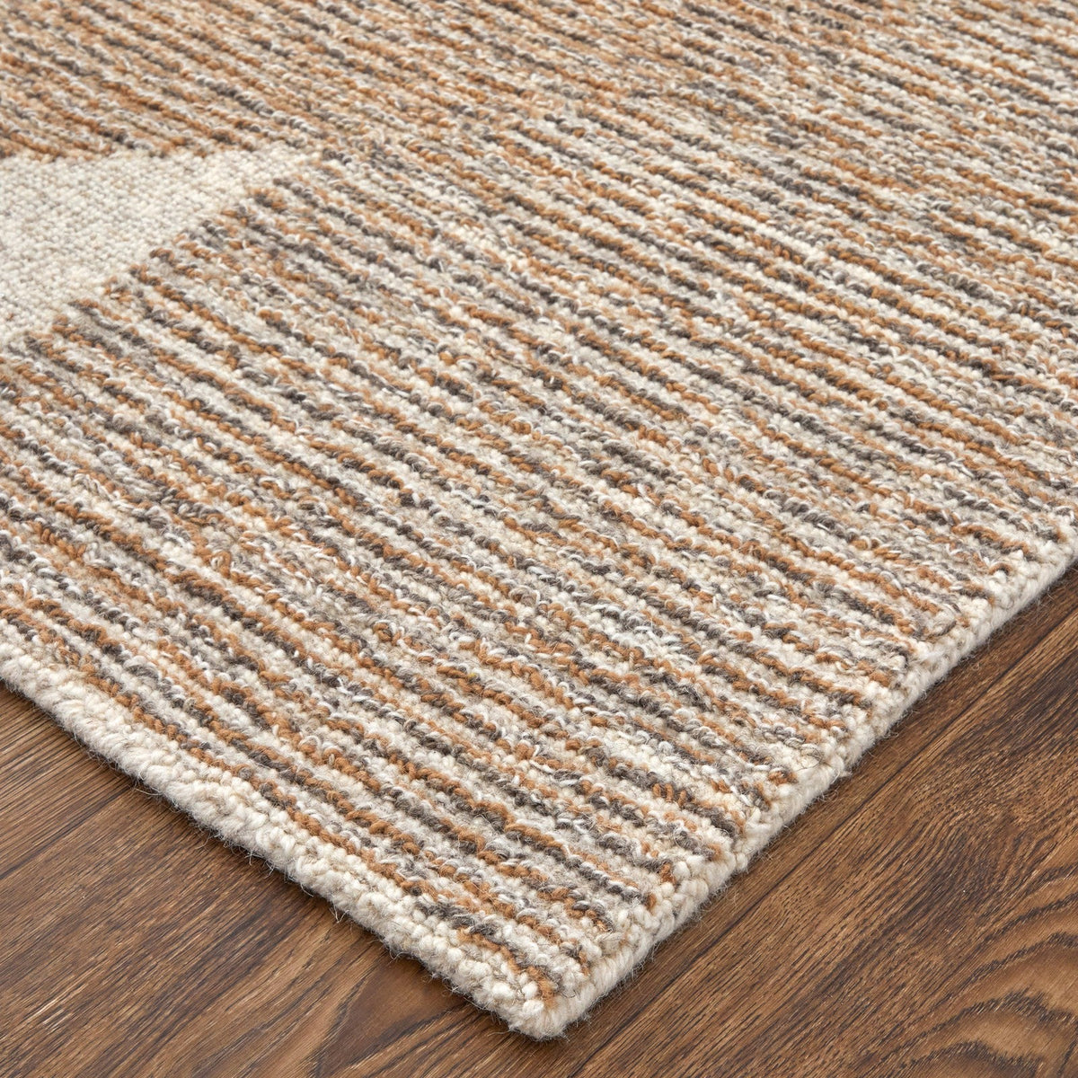 Feizy Pollock 8951F Modern Watercolor in Brown/Tan/Ivory