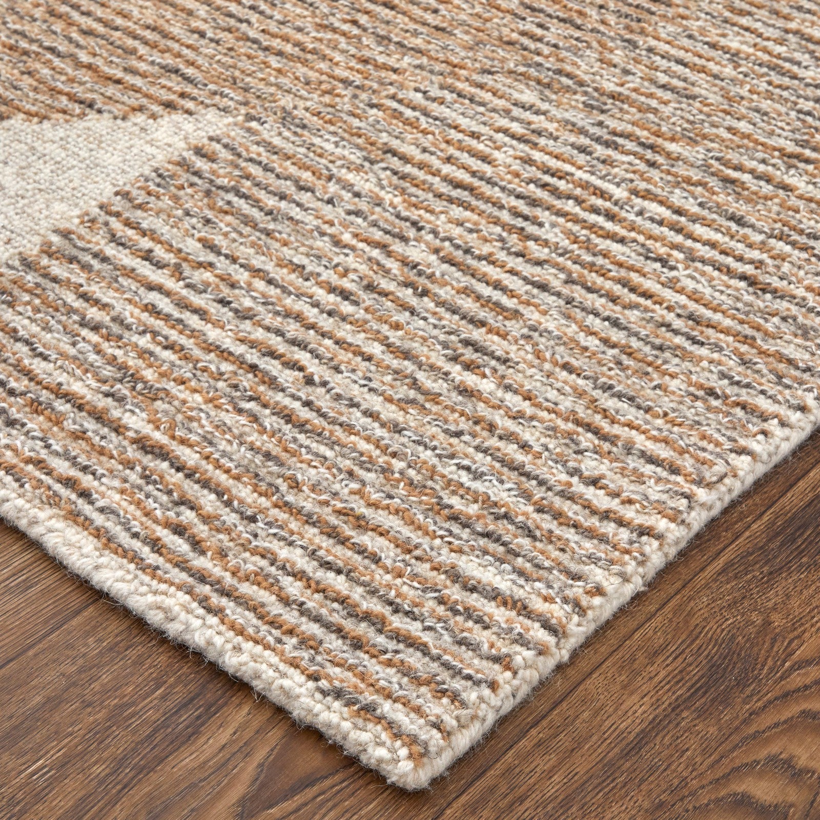 Feizy Pollock 8951F Modern Watercolor in Brown/Tan/Ivory