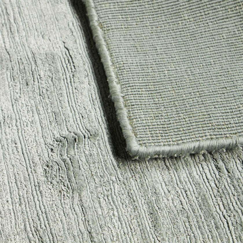 Halston Textured Lyocell Striped Area Rug