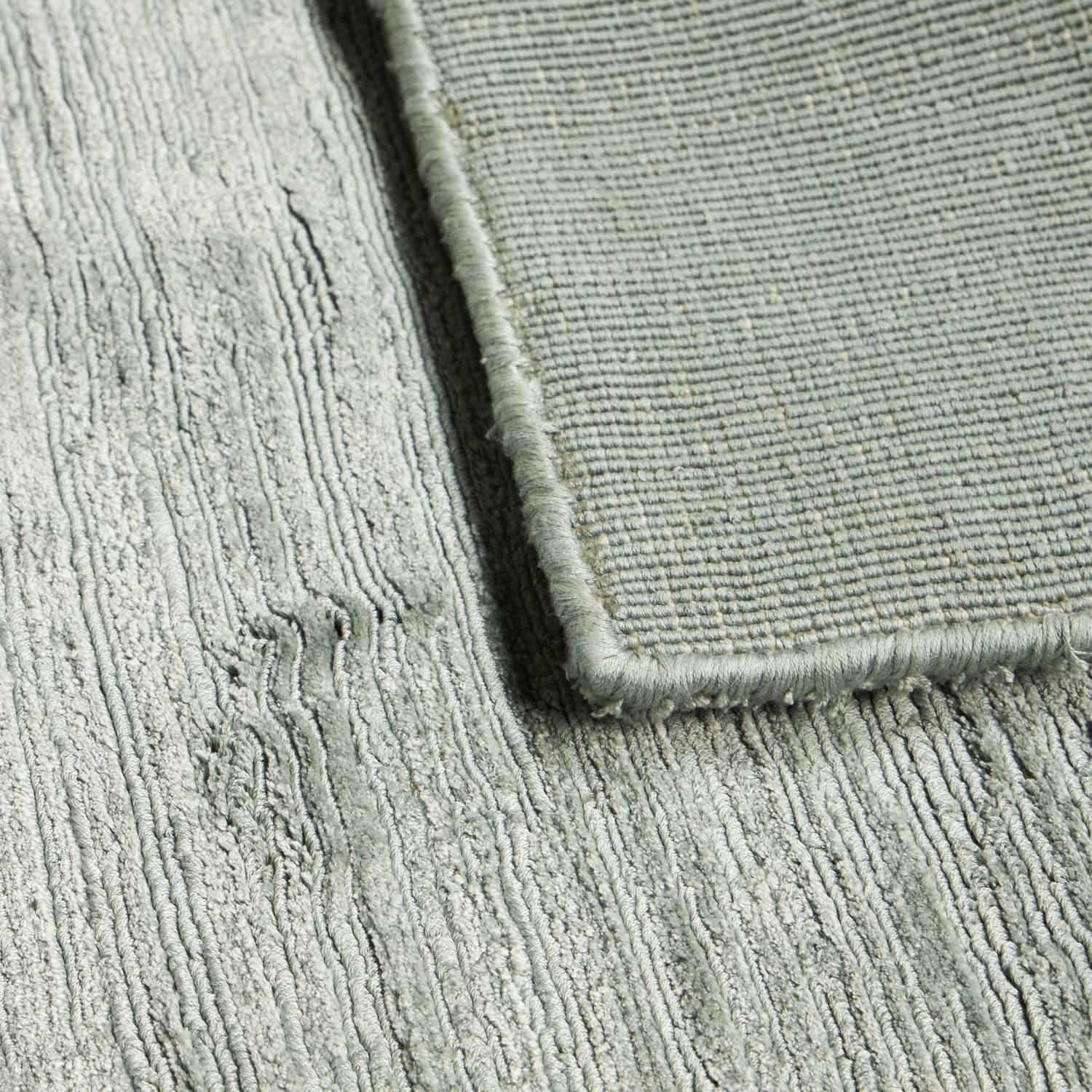 Halston Textured Lyocell Striped Area Rug