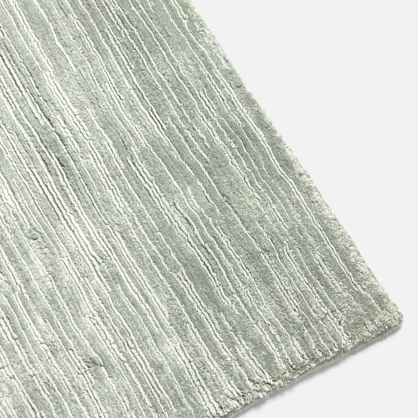 Halston Textured Lyocell Striped Area Rug