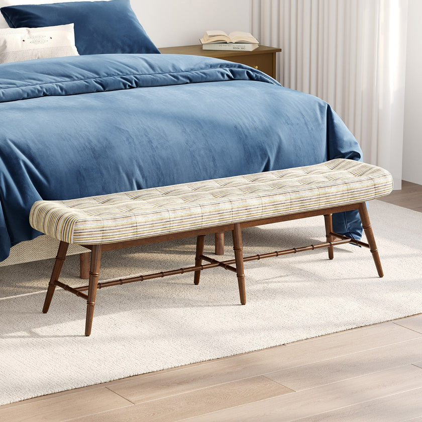 Halston Textured Lyocell Striped Area Rug