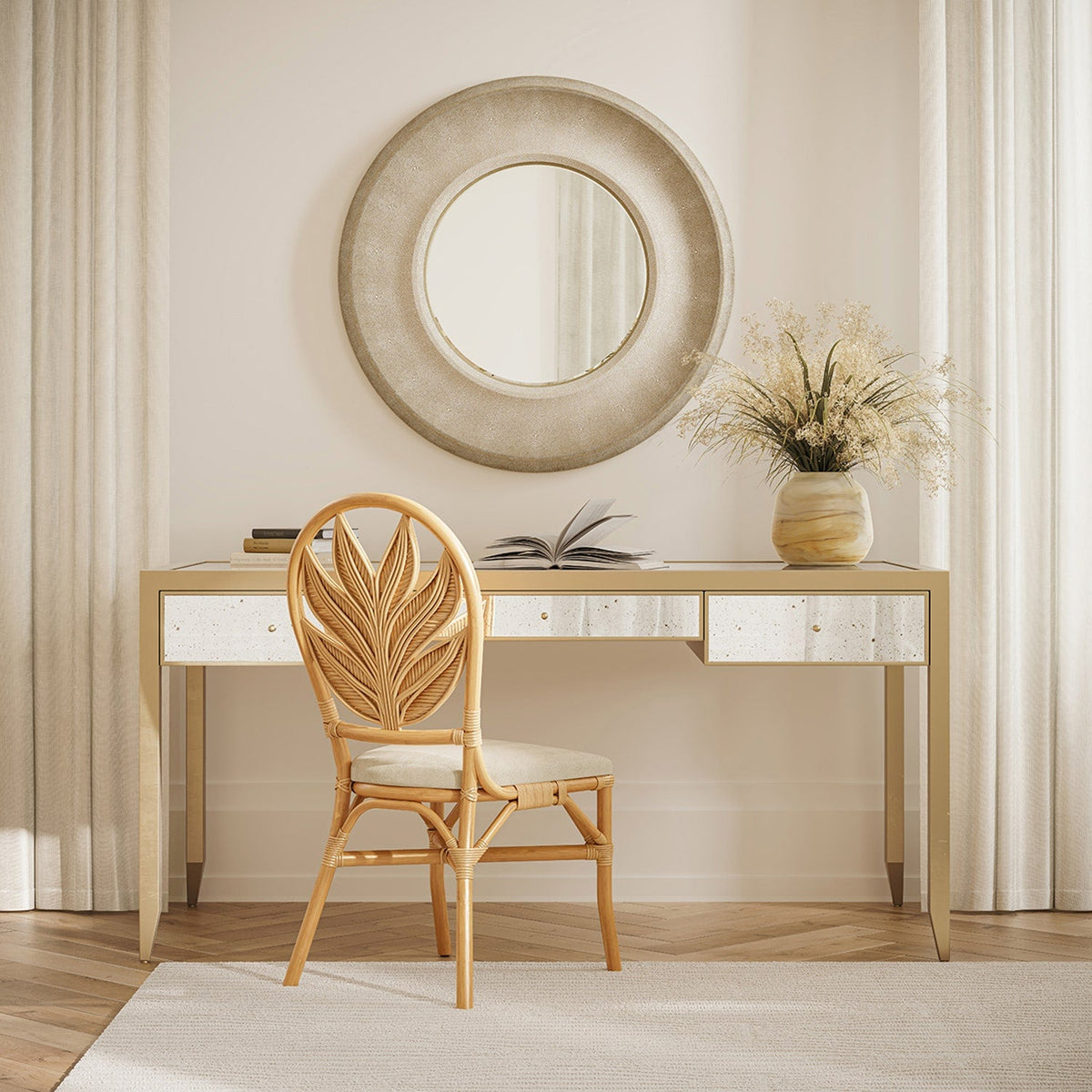 Halston Textured Lyocell Striped Area Rug
