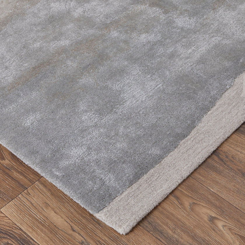 Feizy Anya 8921F Transitional Abstract Rug in Ivory/Gray
