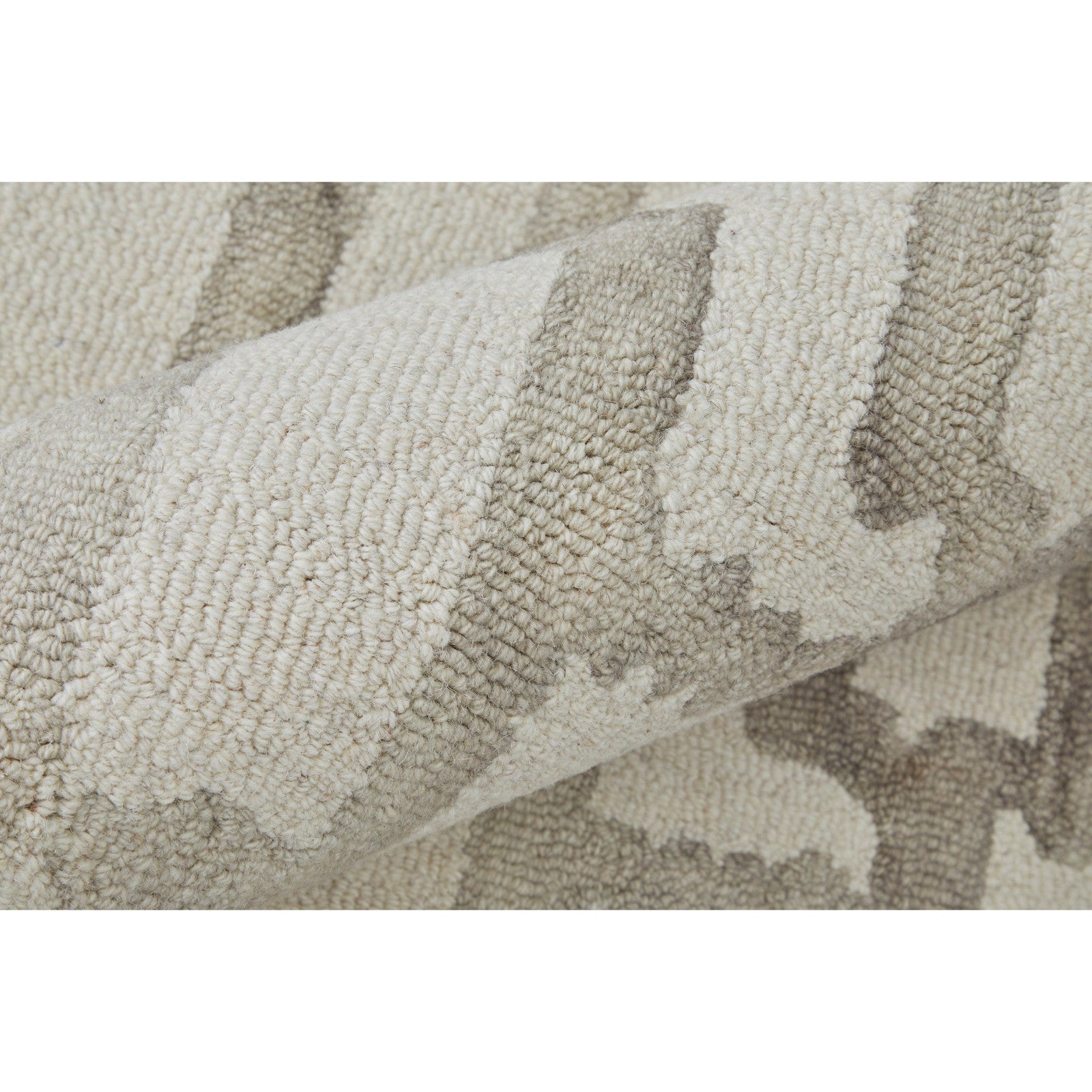 Feizy Lorrain 8919F Modern Geometric Rug in Ivory/Taupe