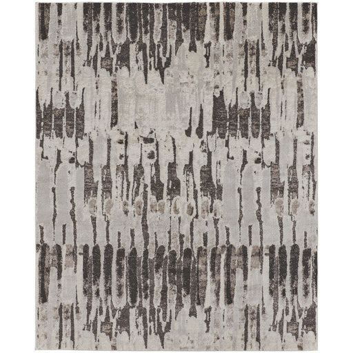 Feizy Vancouver 39FIF Modern Abstract in Ivory/Brown/Gray