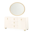 Michael Amini Fantosini Sideboard with Mirror - Creamy Pearl