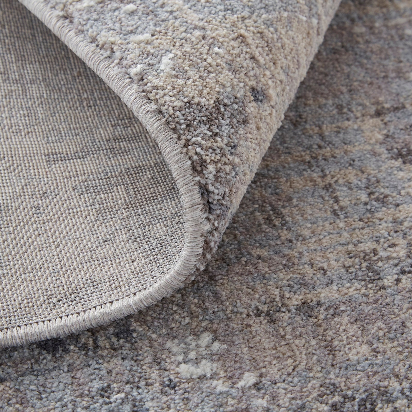 Feizy Lennon 39G1F Transitional Abstract in Taupe/Tan/Blue