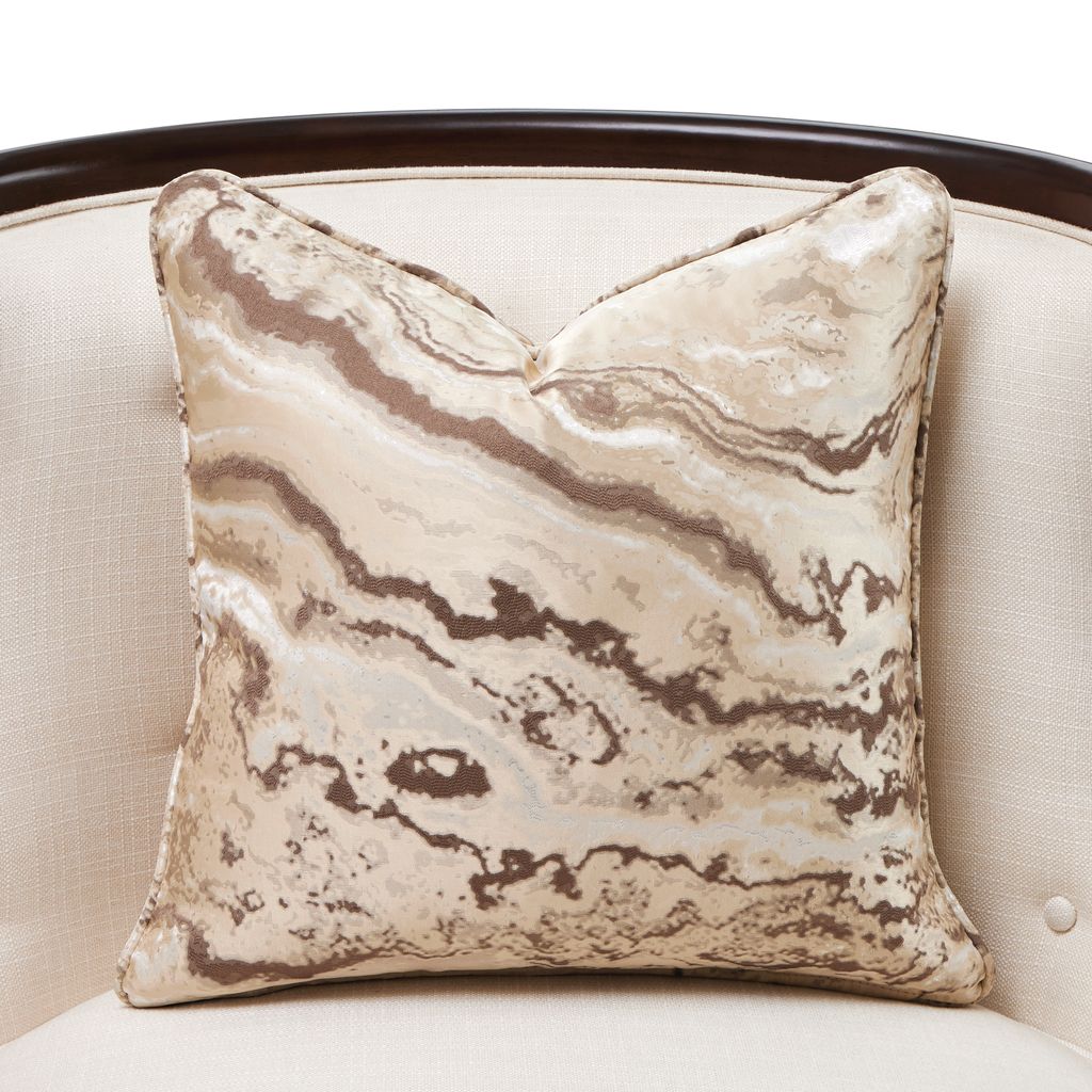 Michael Amini Belmont Place Accent Chair - Cream/Espresso