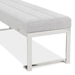 Michael Amini Tulip Accent Bench - Gray/Chrome