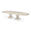 Michael Amini St. Charles Double Pedestal Dining Table -  Dove Gray
