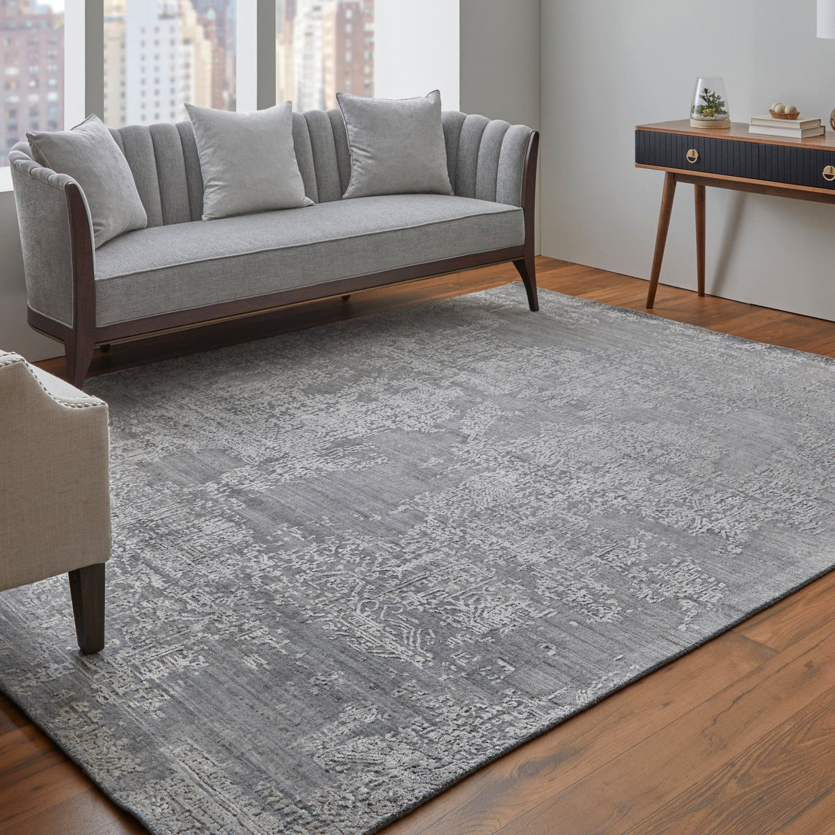 Feizy Eastfield 6989F Modern Abstract in Gray