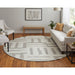 Feizy Ashby 8909F Transitional Geometric Rug in Gray/Ivory