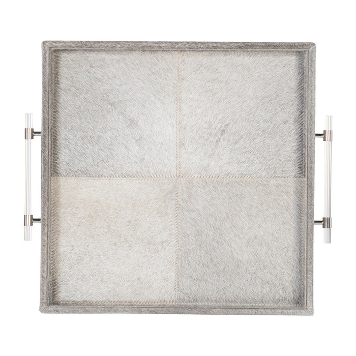 Century Furniture Grand Tour Sterling Hair-On-Hide Tray