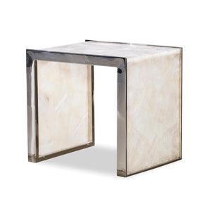 Century Furniture Grand Tour Samantha Glassy Quartz Lamp Table