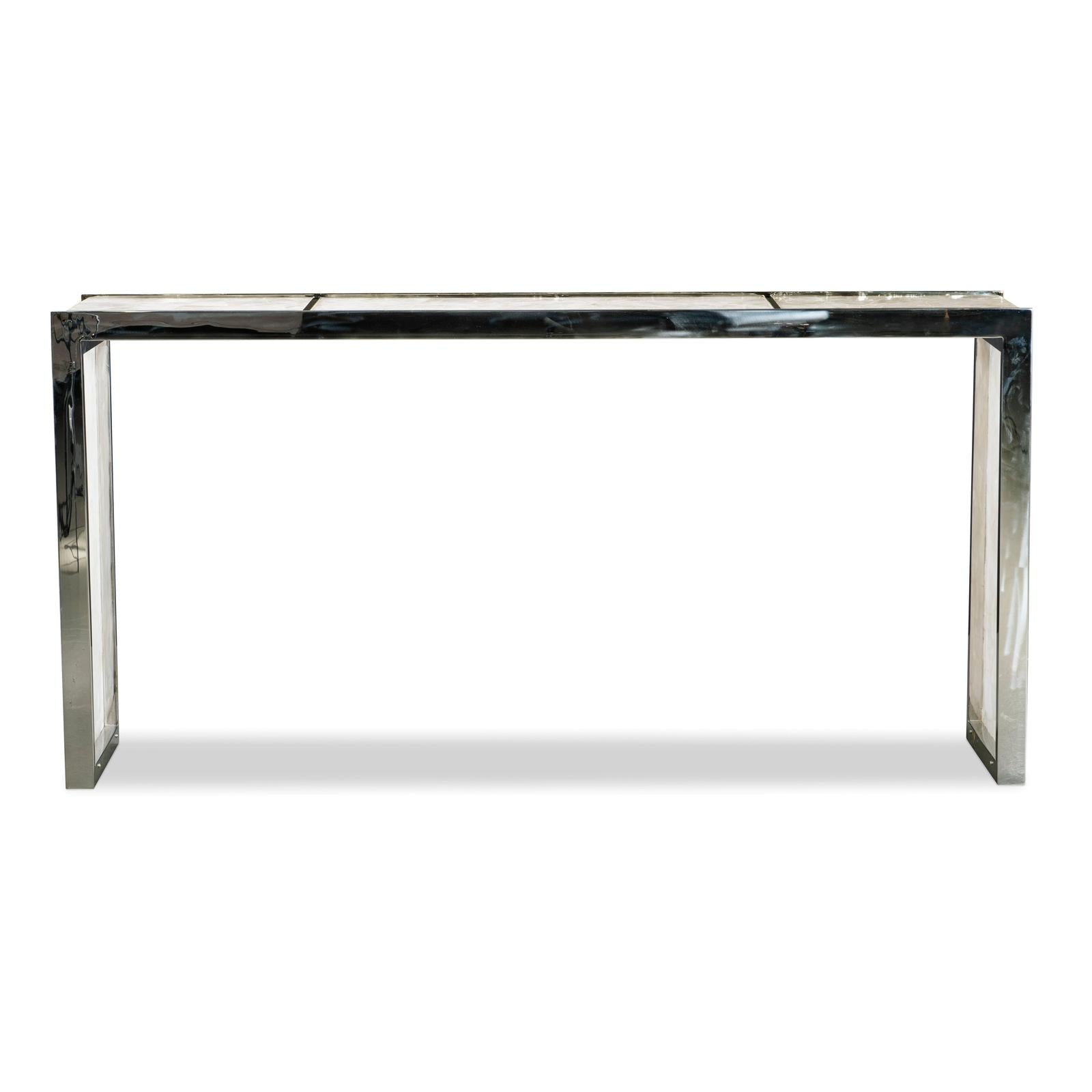 Century Furniture Grand Tour Samantha Glassy Quartz Console Table