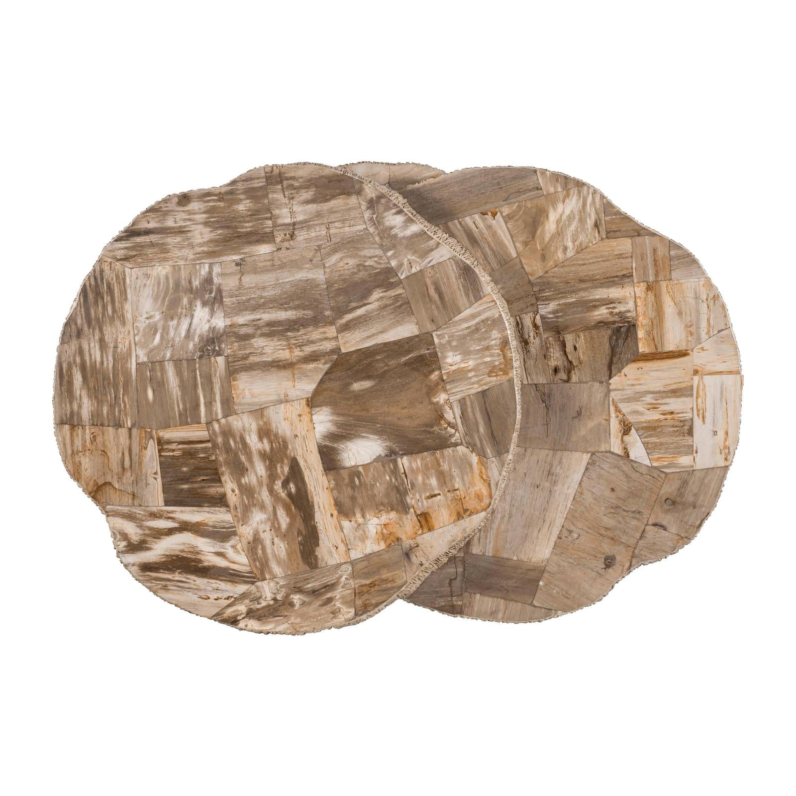 Century Furniture Grand Tour Elan Petrified Wood Stack Cocktail Light