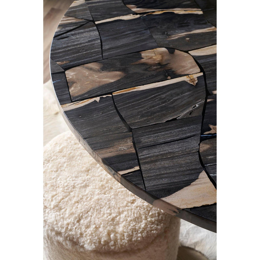 Century Furniture Grand Tour Furniture Andreas Round Petrified Wood Dining Table