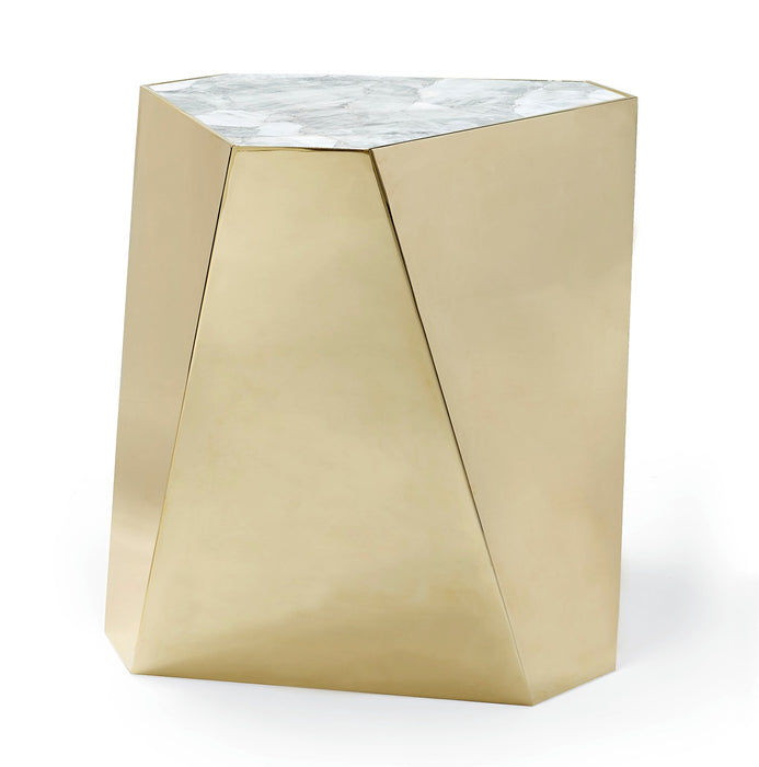 Caracole Debut Contempo Side Table - Gold Large Floor Sample