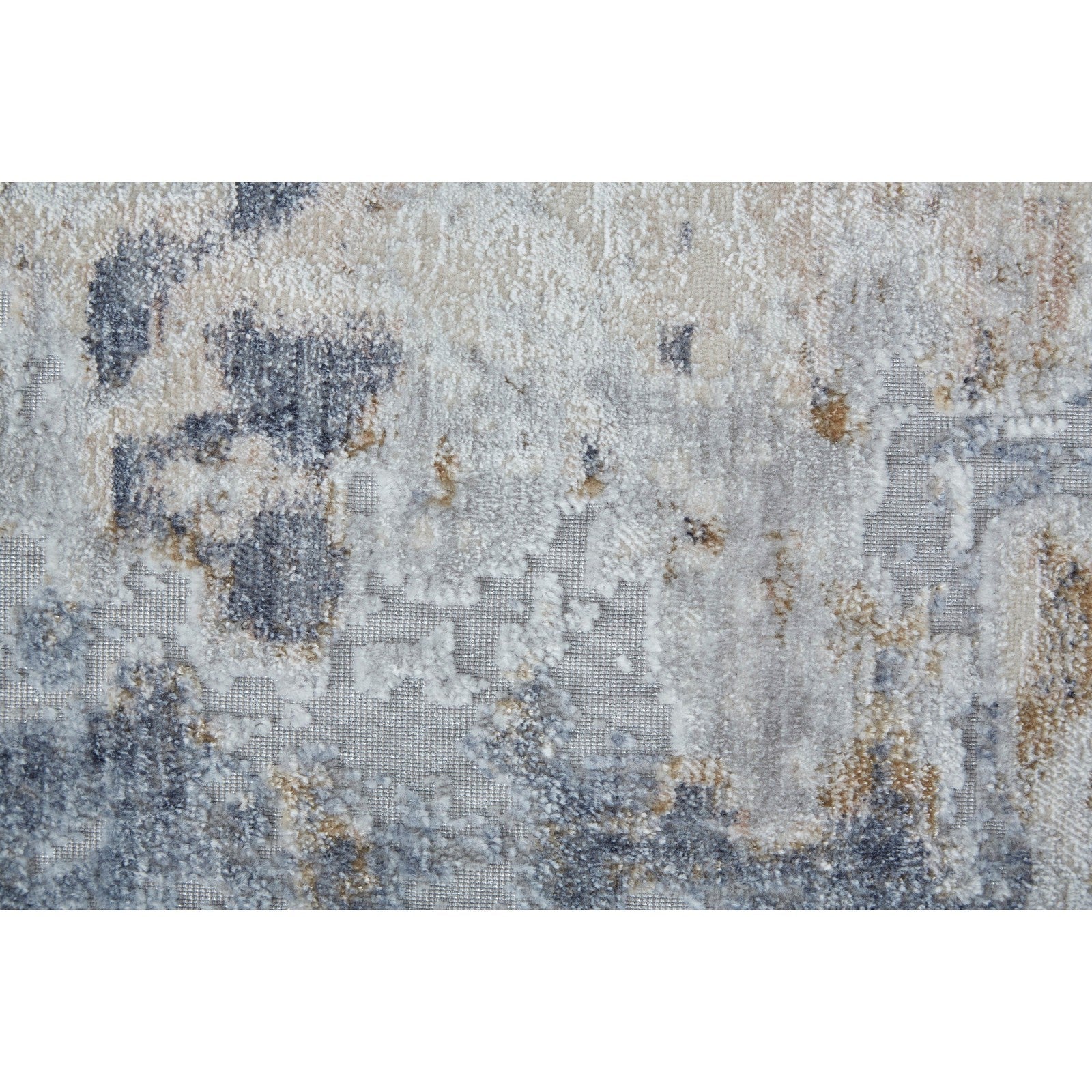 Feizy Laina 39GHF Transitional Abstract in Ivory/Gray/Blue