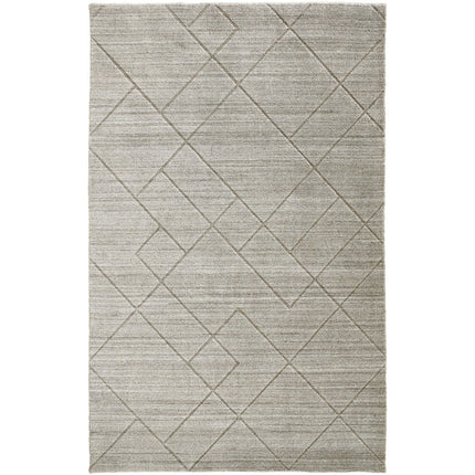 Feizy Redford 8848F Transitional Solid in Ivory/Silver
