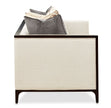 Michael Amini Belmont Place Loveseat - Cream/Espresso