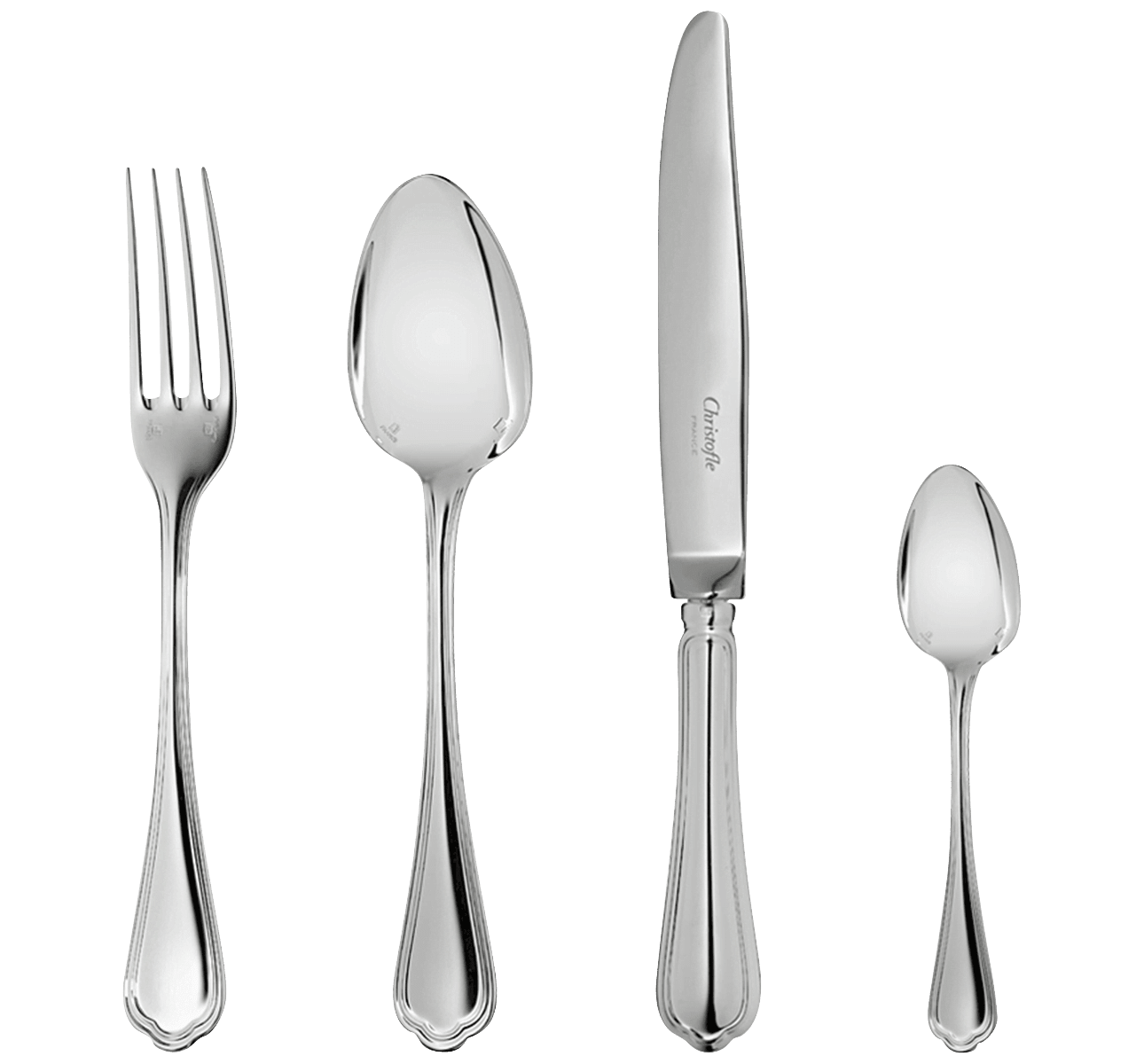 Christofle Spatours Silver Plated 24-Piece Cutlery Set