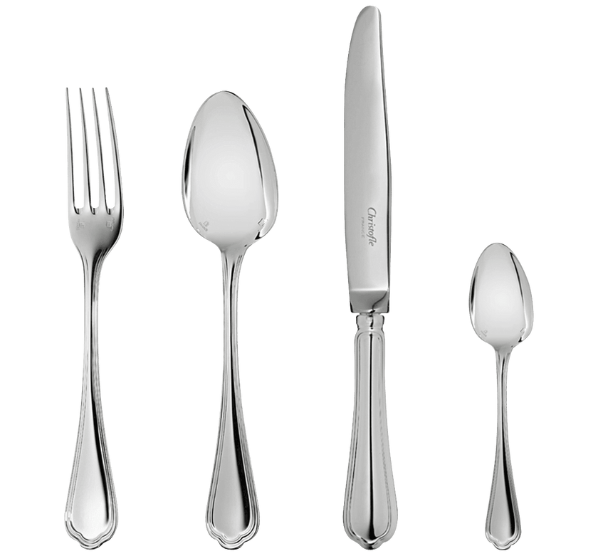 Christofle Spatours Silver Plated 24-Piece Cutlery Set