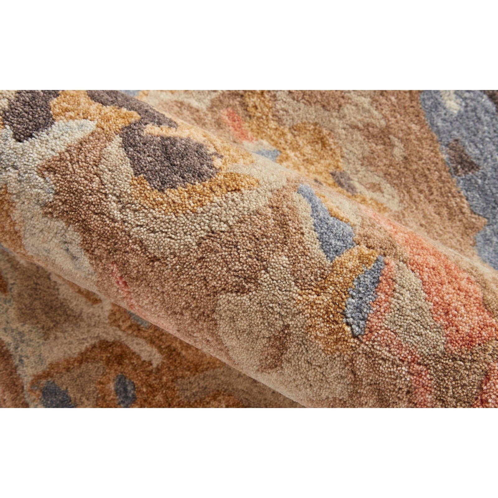 Feizy Everley 8644F Modern Abstract in Tan/Blue