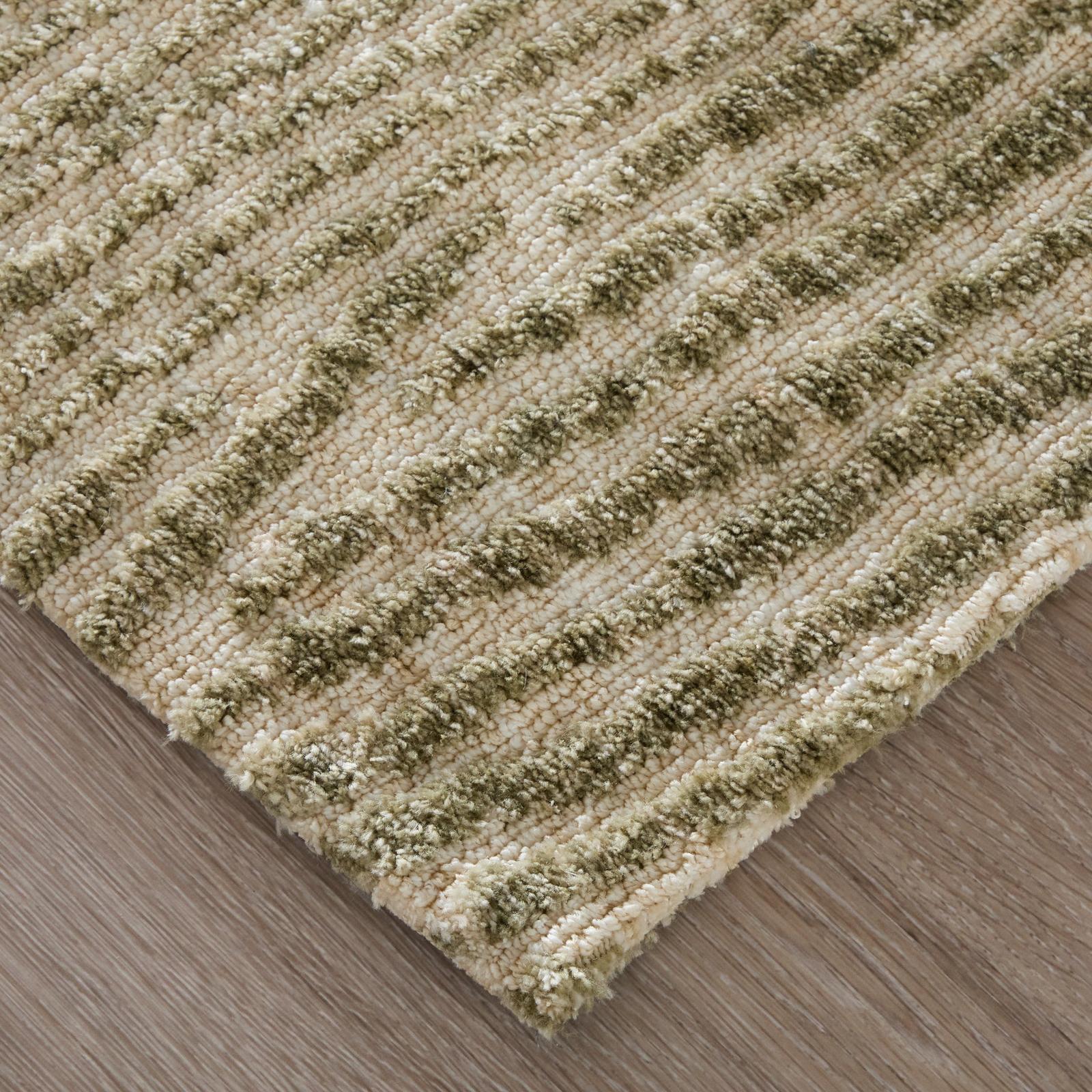 Feizy Colton 8A53F Modern Abstract Rug in Green/Tan