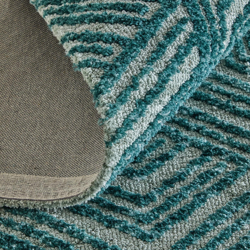 Feizy Colton 8A57F Modern Geometric Rug in Blue