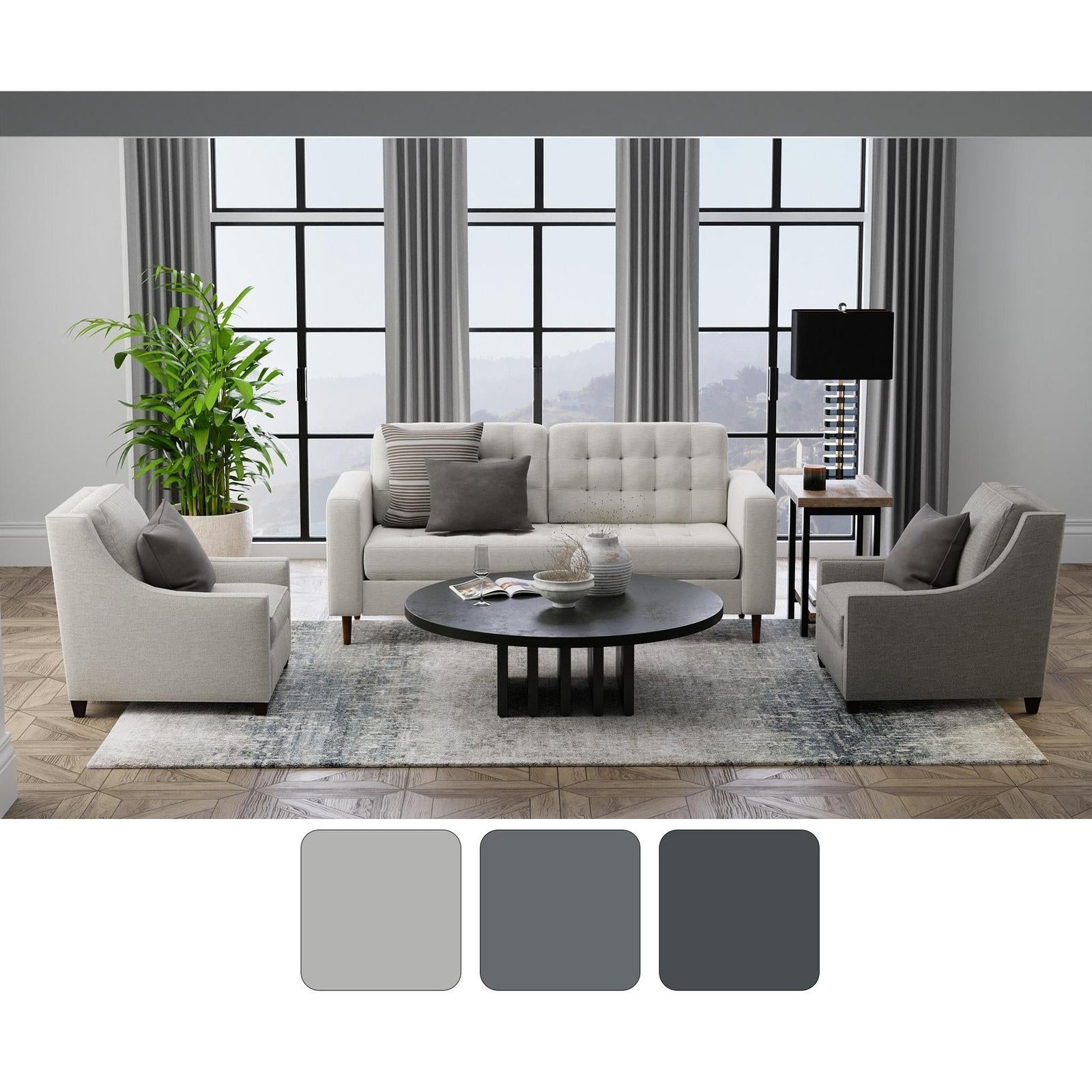 Feizy Richmond 39R5F Modern Abstract Rug in Ivory/Blue/Green