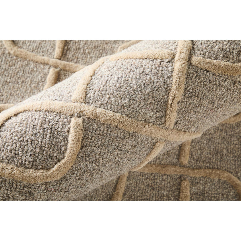 Feizy Kimball 8A35F Transitional Trellis & Lattice Rug in Gray/Taupe/Tan