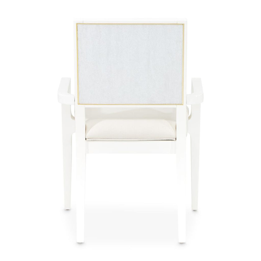 Michael Amini Palm Gate Arm Chair - Cloud White - Set of 2