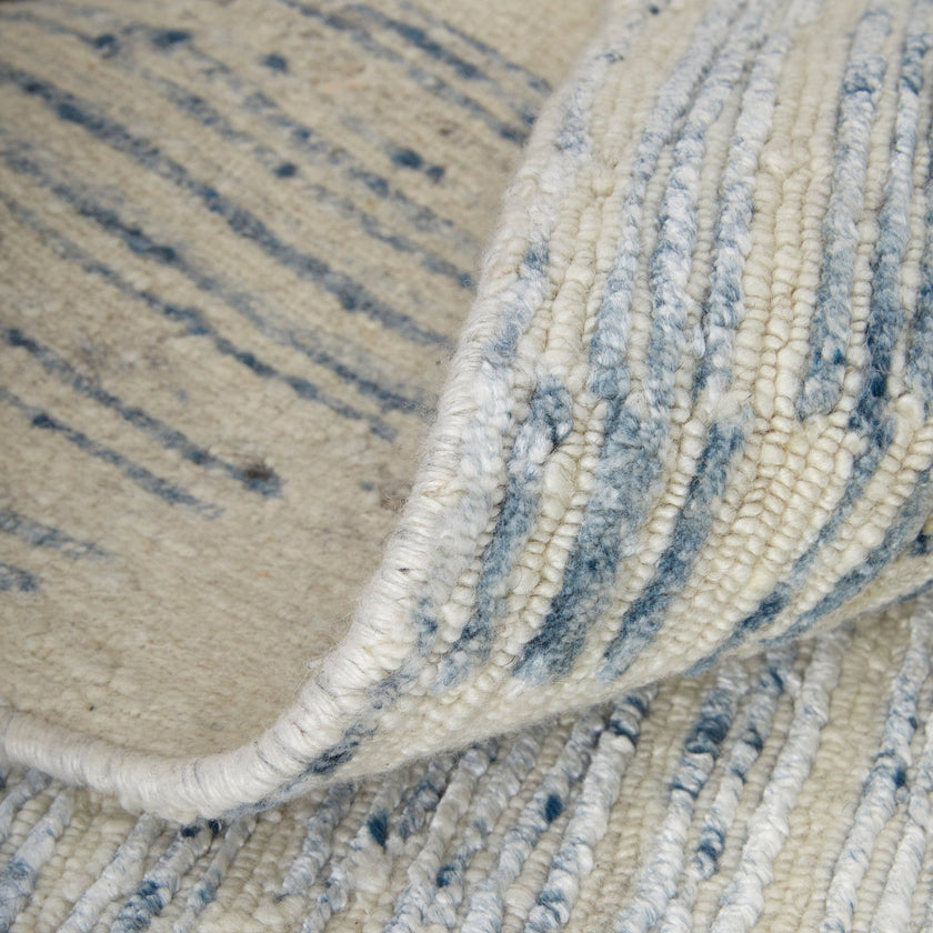 Feizy Brighton 69CHF Modern Abstract in Ivory/Blue/Silver