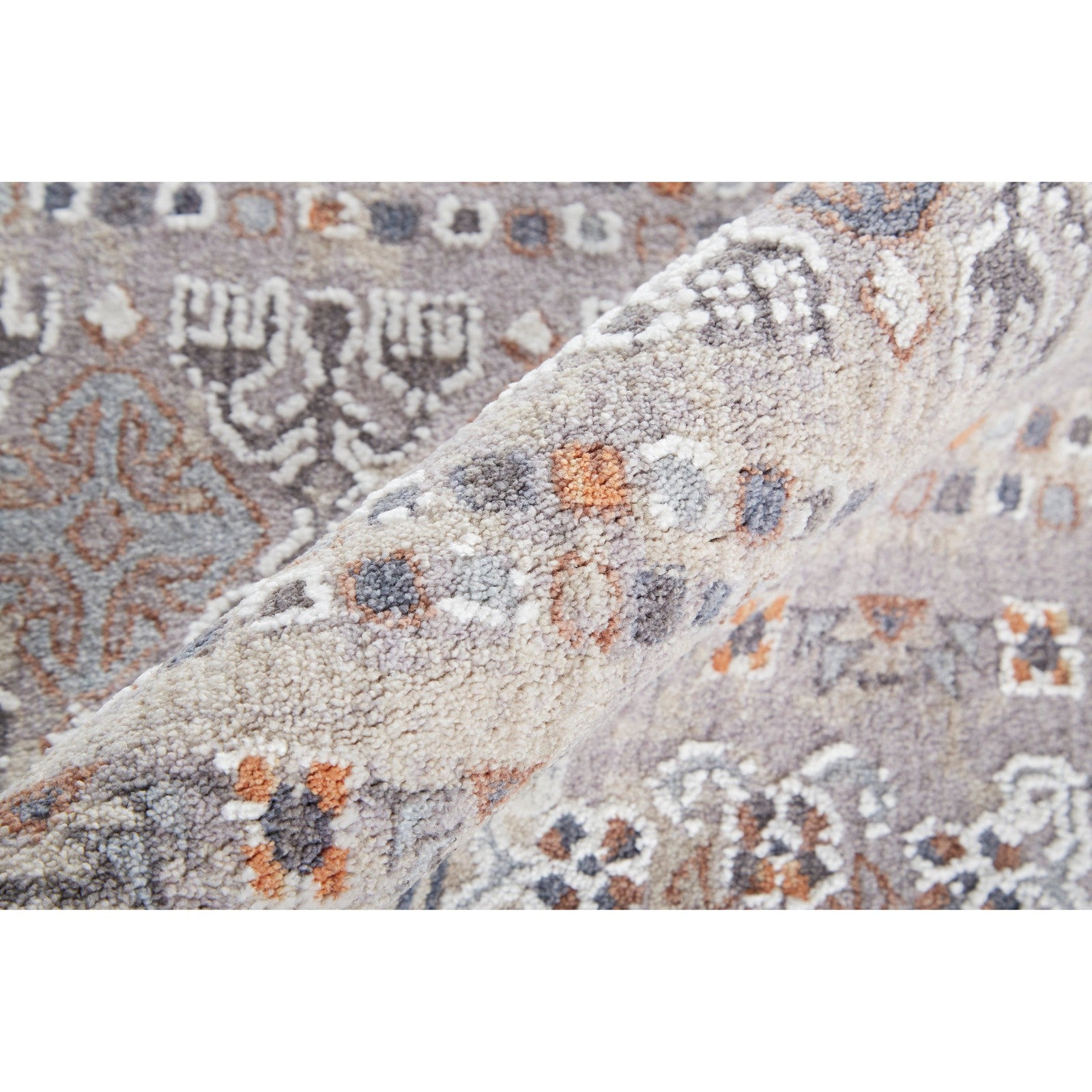 Feizy Francisco 39GCF Transitional Oriental in Orange/Gray/White